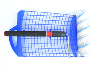 Rouleaux de peinture de grille télescopique de 9 pouces bleu largement applicable