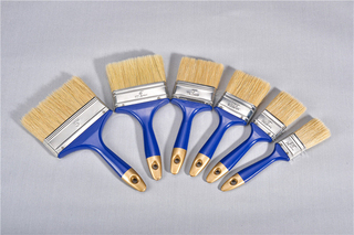 4 pouces blanche pure pure bleue en plastique double couleurs de queue dorée manche de queue moins strès pinceau pinceau