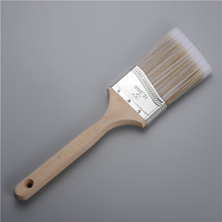 Poignée en bois longue 1 "à 4 " Polyster / brosse de peinture à angle synthétique en acier inoxydable