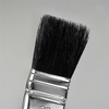 1-1 / 2 pouces pure poitrine noire de poil courbe longue poignée en bois poignée de peinture pinceau